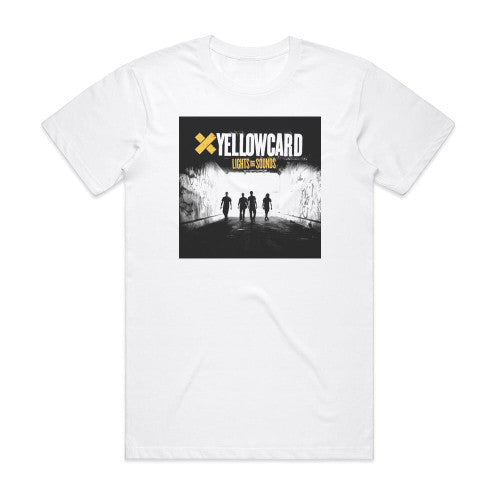 Yellowcard Lights And Sounds 1 Album Cover T-Shirt White