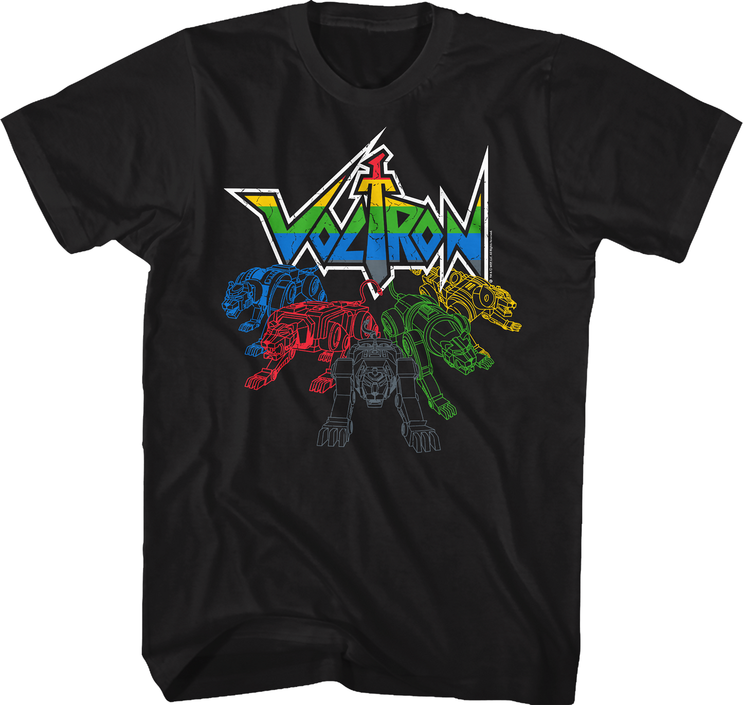 Lions Outlined Voltron T-Shirt