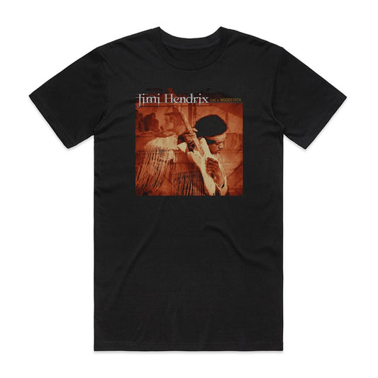 Jimi Hendrix Live At Woodstock 1 T-Shirt Black