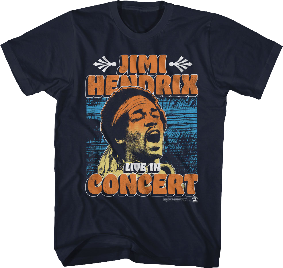 Live In Concert Jimi Hendrix T-Shirt