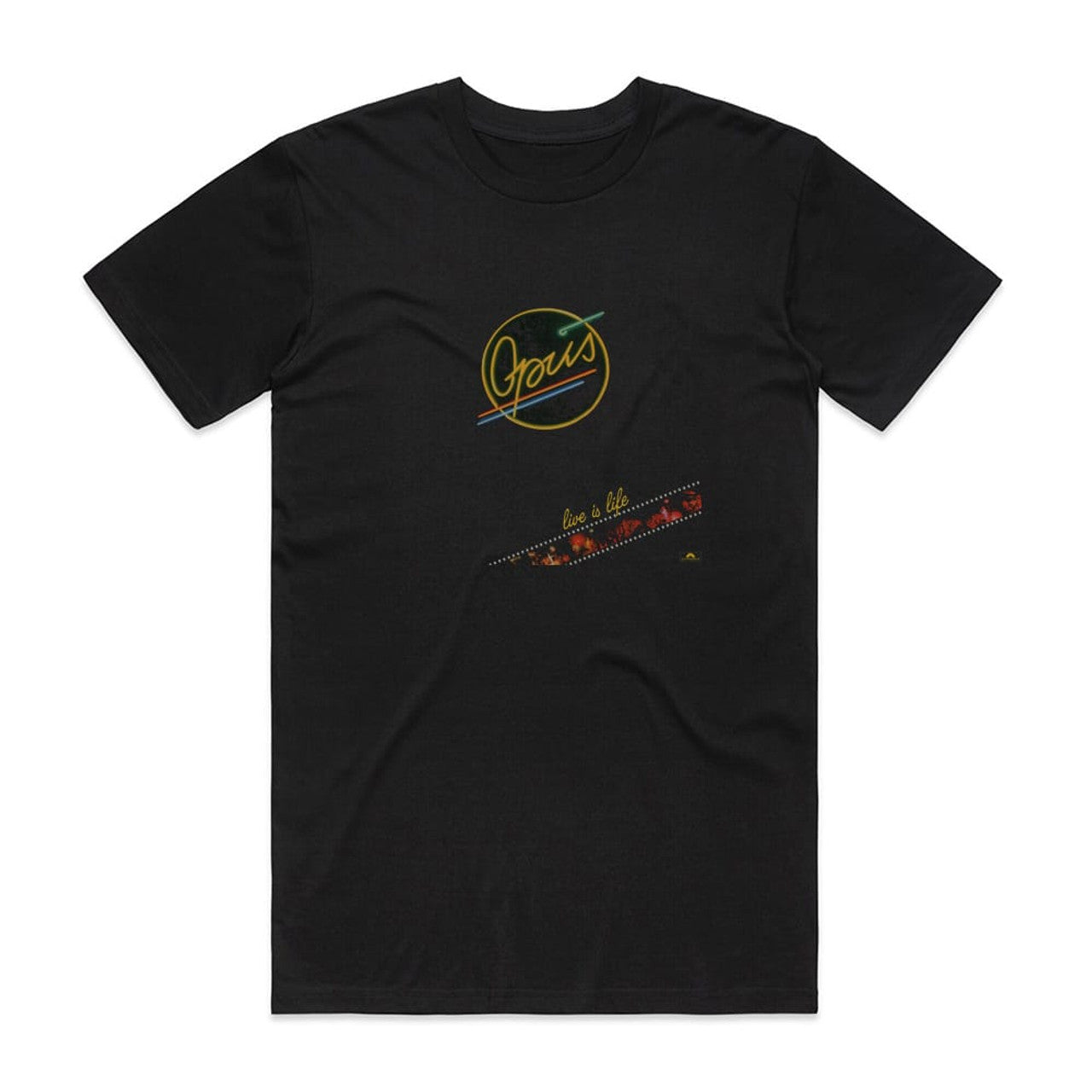 Opus Live Is Life T-Shirt Black