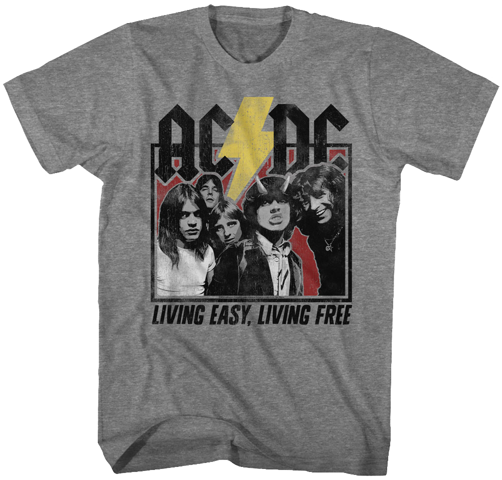 Living Easy Living Free ACDC T-Shirt