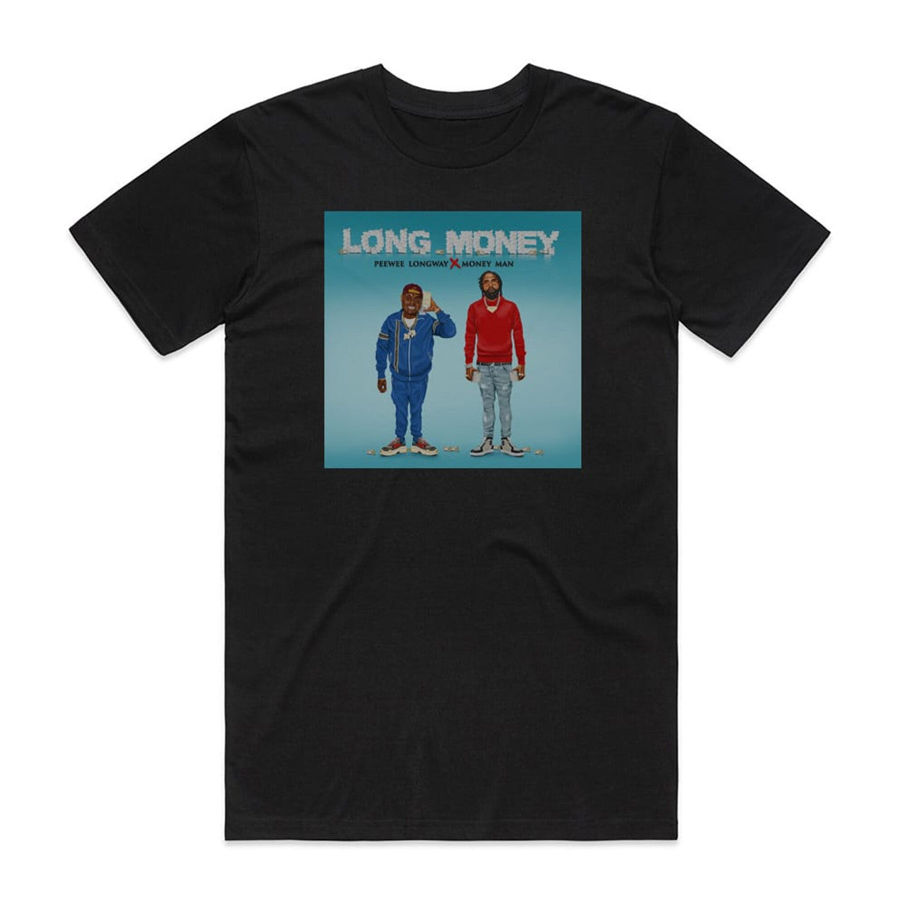 Money Man Long Money T-Shirt Black