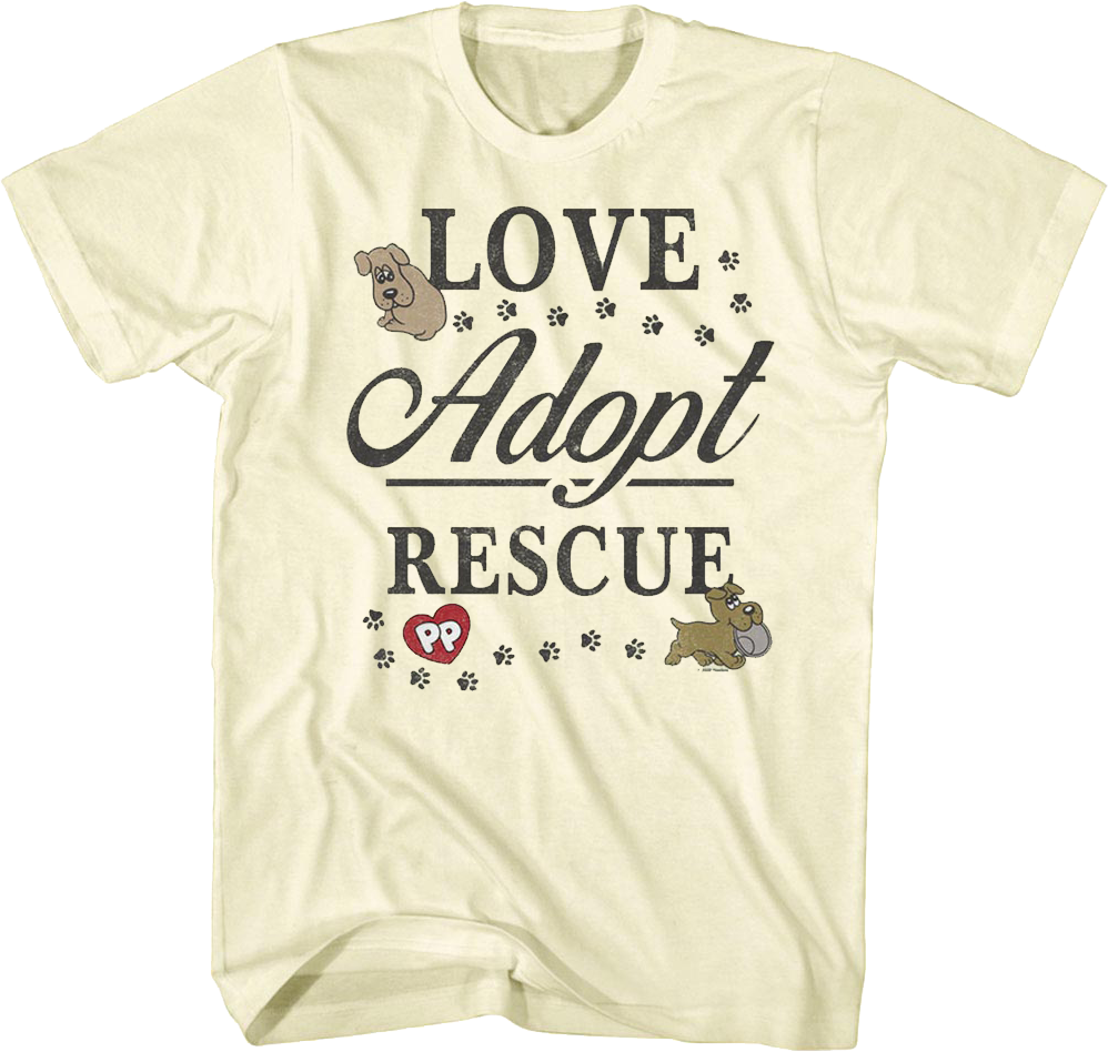 Love Adopt Rescue Pound Puppies T-Shirt