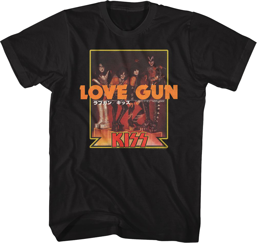 Love Gun Japanese Poster KISS T-Shirt