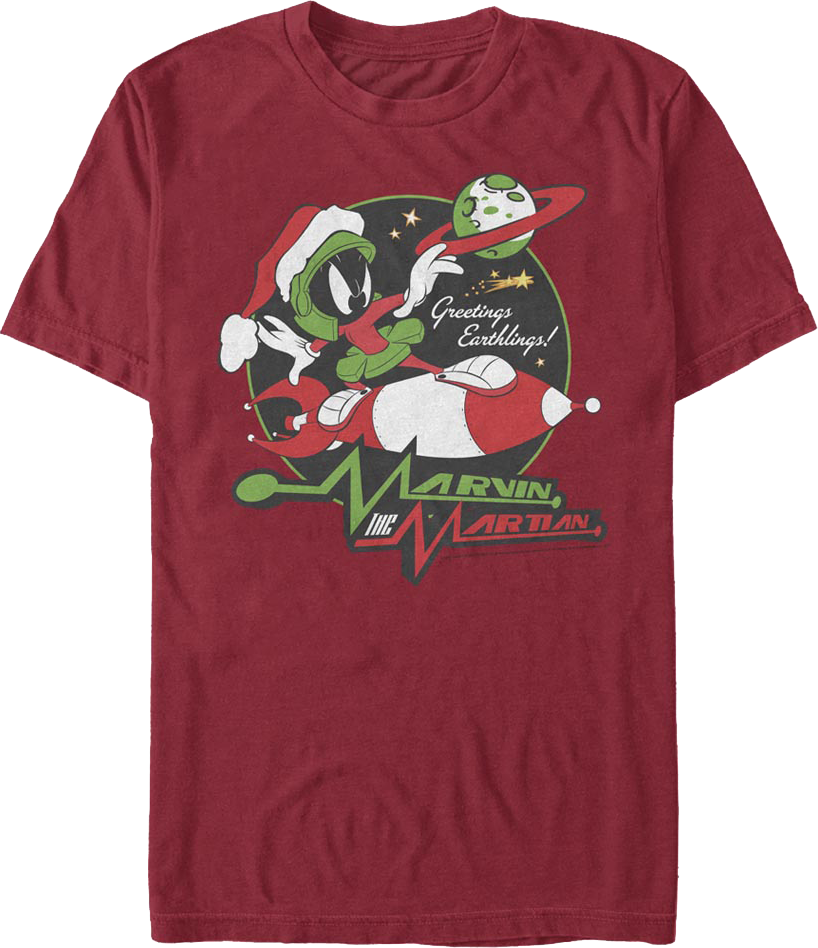 Marvin The Marian Greetings Earthlings Looney Tunes T-Shirt