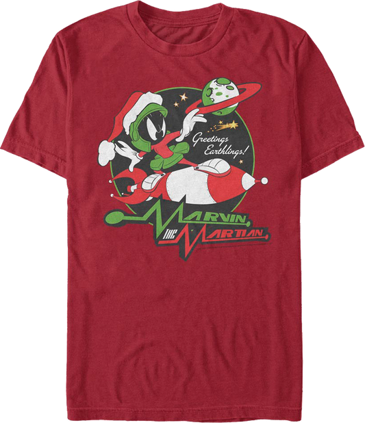 Marvin The Marian Greetings Earthlings Looney Tunes T-Shirt