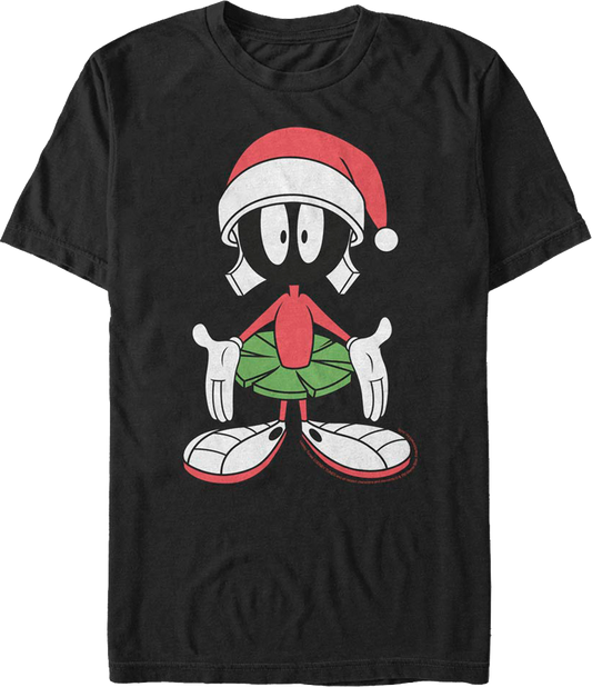 Marvin The Martian Santa Claus Hat Looney Tunes T-Shirt