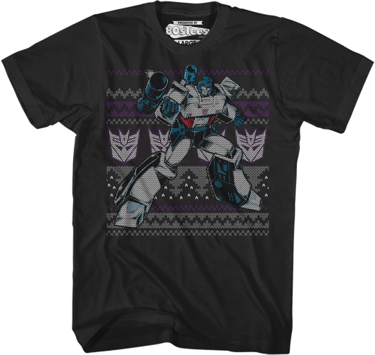 Megatron Faux Ugly Christmas Sweater Transformers T-Shirt