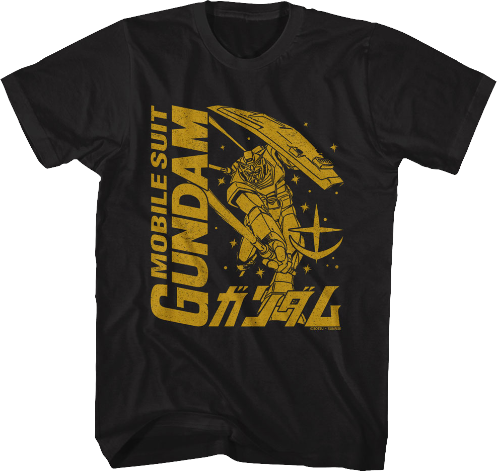 Monochrome Mobile Suit Gundam T-Shirt