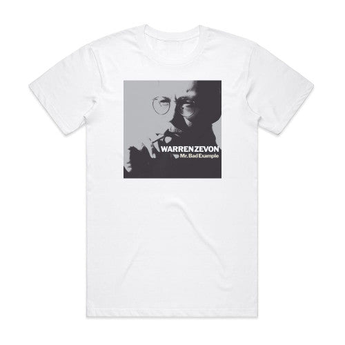 Warren Zevon Mr Bad Example Album Cover T-Shirt White