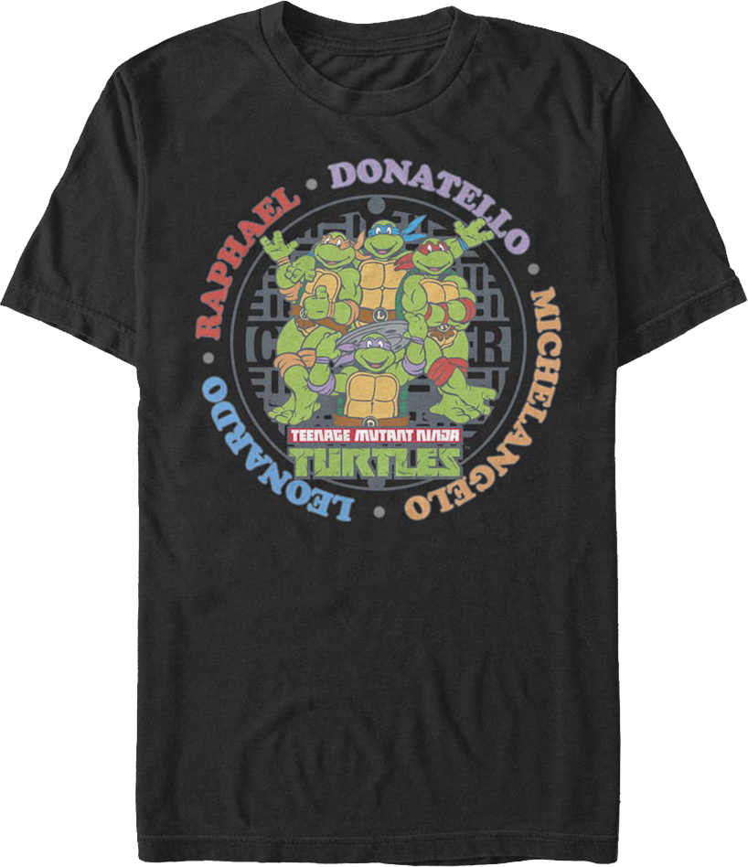 Names Teenage Mutant Ninja Turtles T-Shirt