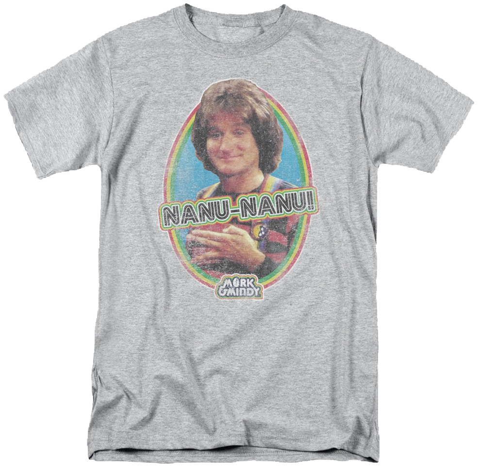 Distressed Nanu Nanu Mork and Mindy T-Shirt