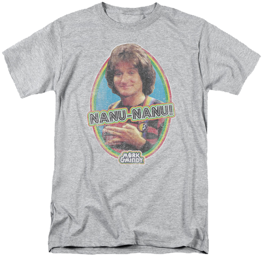 Distressed Nanu Nanu Mork and Mindy T-Shirt