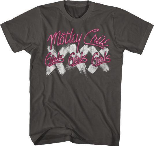 Neon Girls Girls Girls Motley Crue T-Shirt