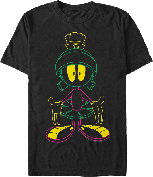 Neon Marvin The Martian Looney Tunes T-Shirt