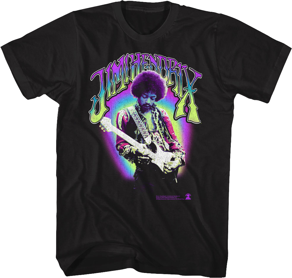 Neon Name Jimi Hendrix T-Shirt