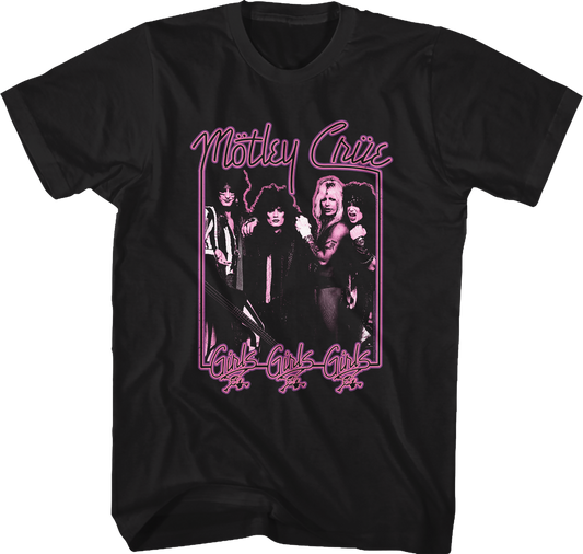 Neon Sign Girls Girls Girls Motley Crue T-Shirt