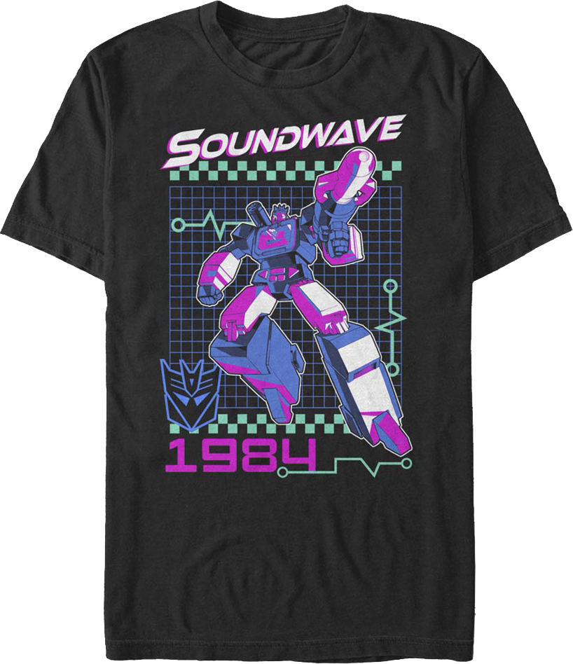 Neon Soundwave Transformers T-Shirt