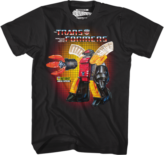 Omega Supreme Box Art Transformers T-Shirt