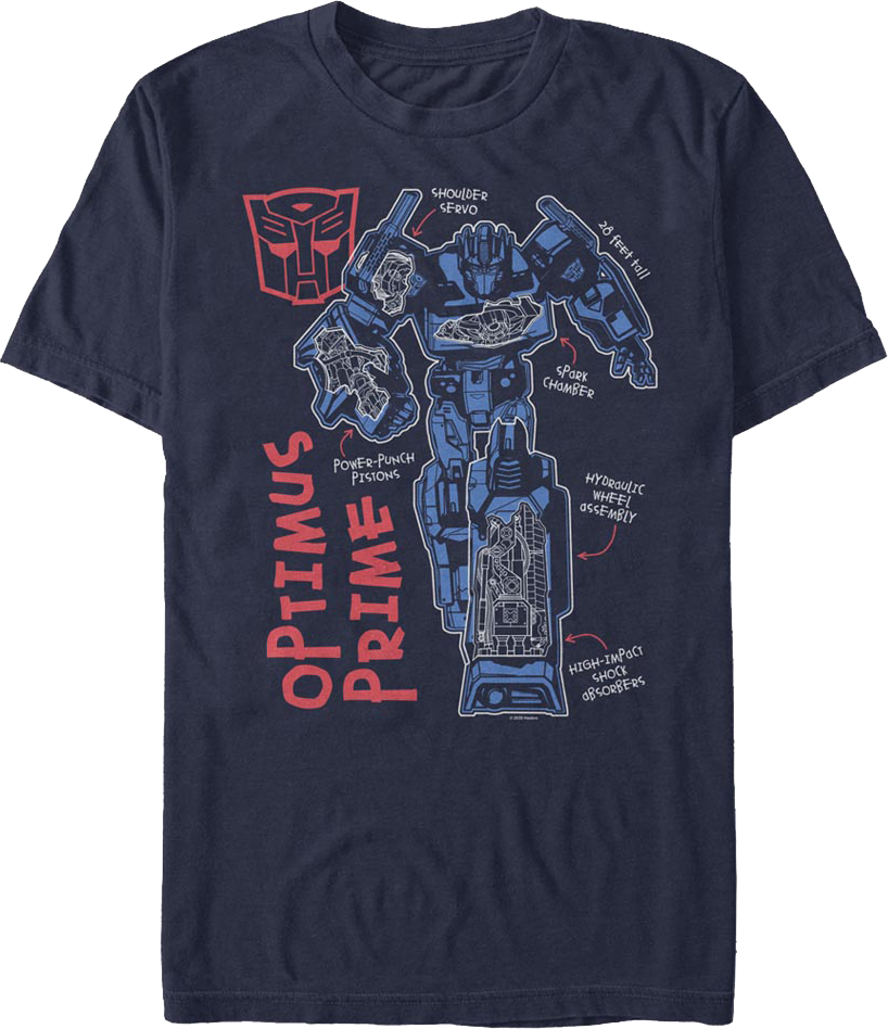 Optimus Prime Autobot Attributes Transformers T-Shirt