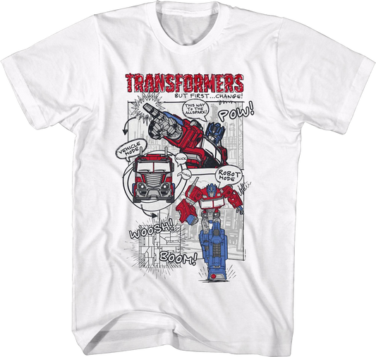 Optimus Prime Comic Book Artwork Transformers T-Shirt