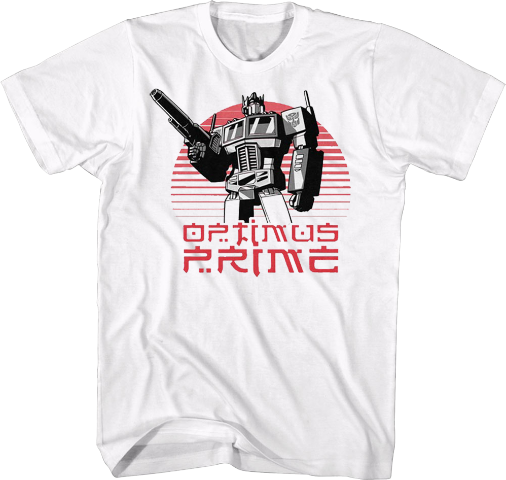 Optimus Prime Sunset Transformers T-Shirt