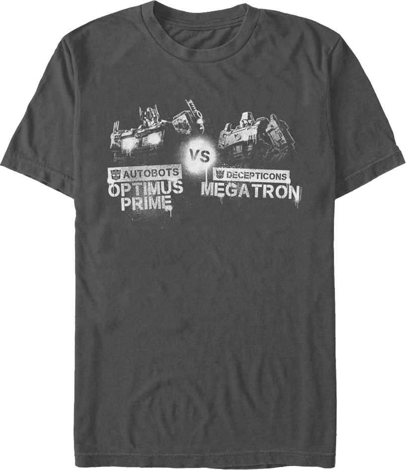 Optimus Prime vs Megatron Transformers T-Shirt