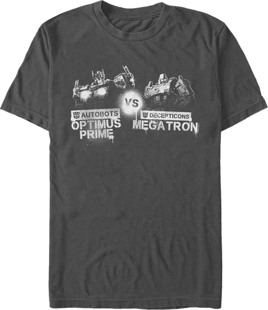 Optimus Prime vs Megatron Transformers T-Shirt