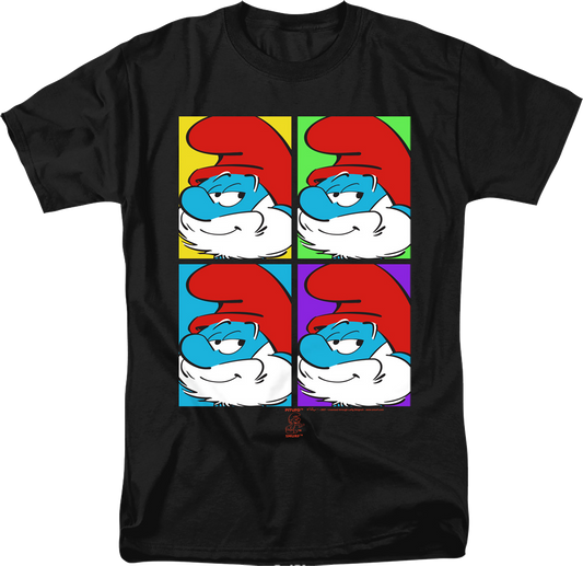 Papa Smurf Pop Art Smurfs T-Shirt