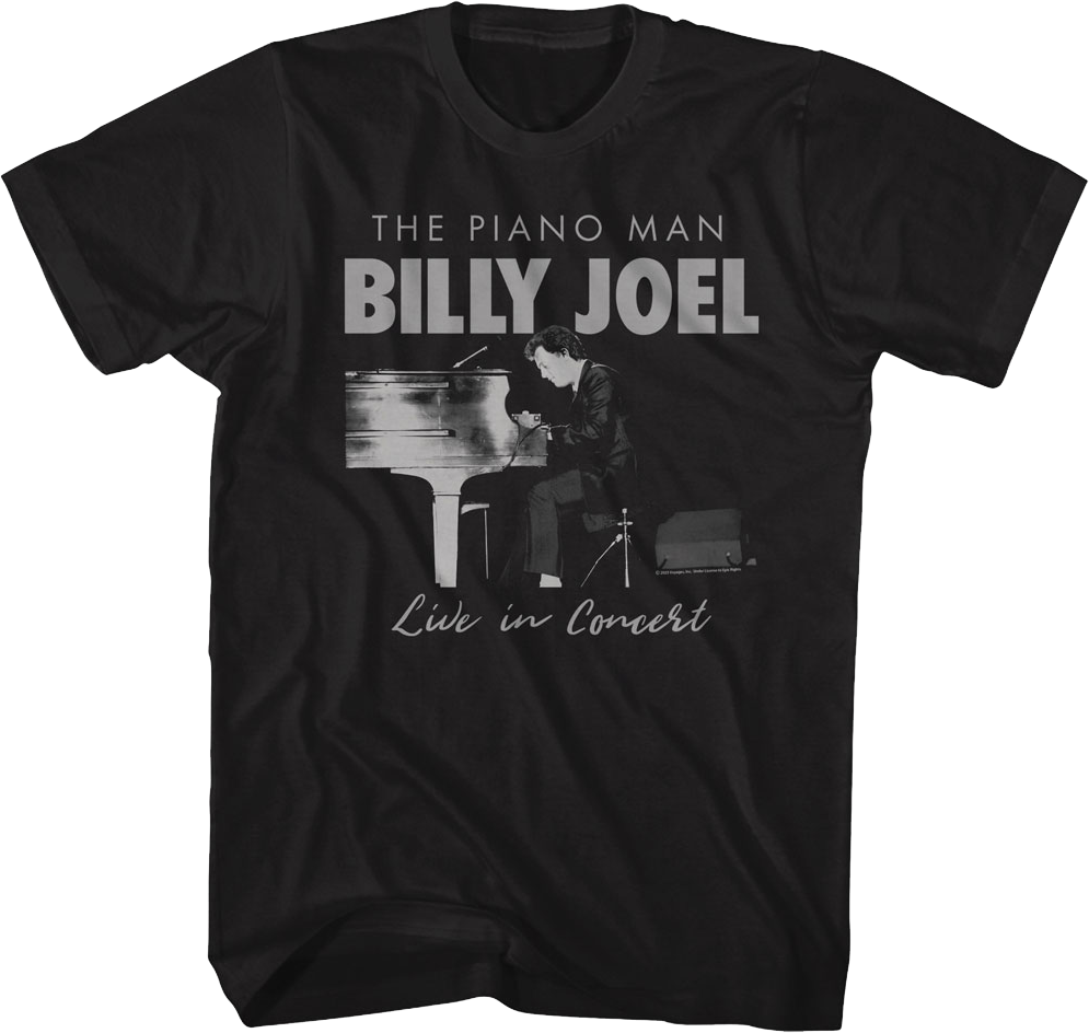 Piano Man Live In Concert Billy Joel T-Shirt