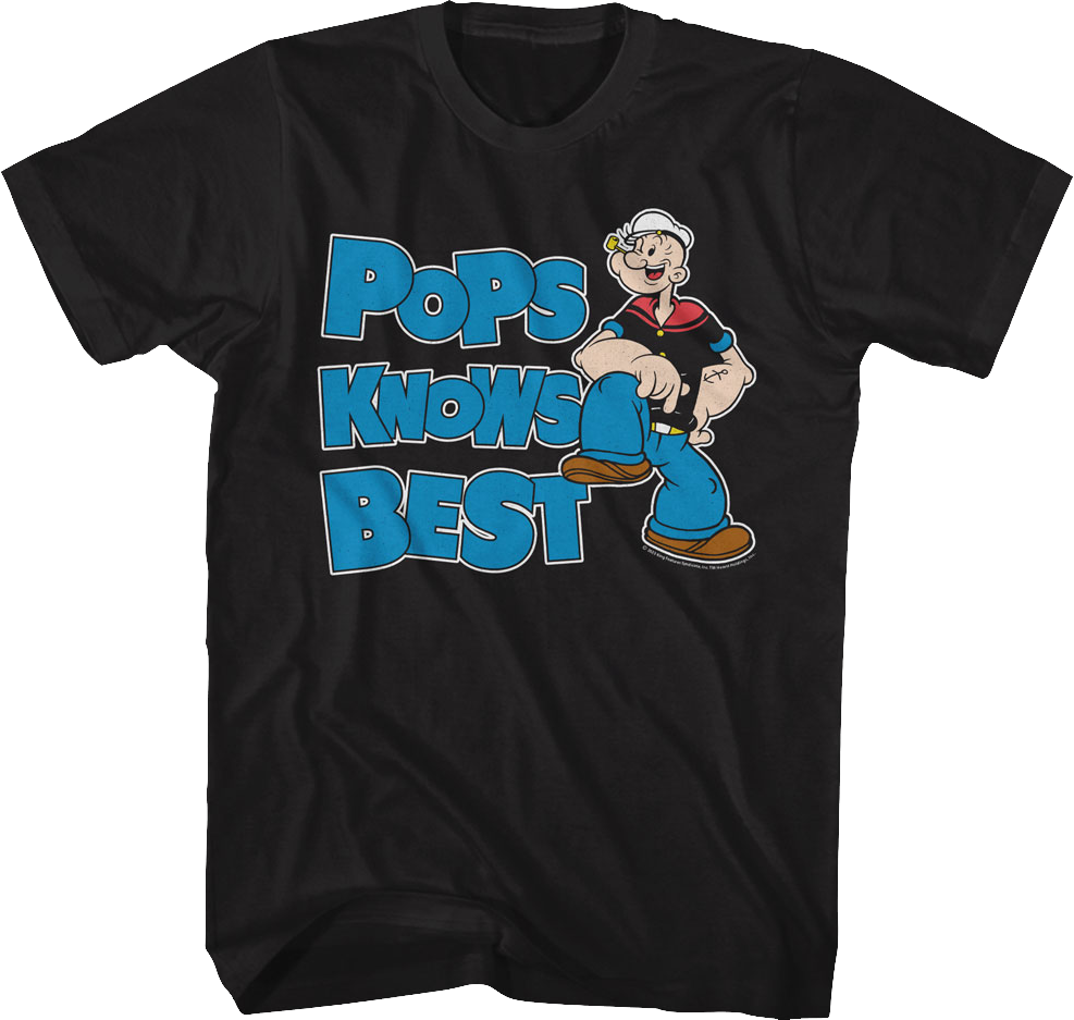 Pops Knows Best Popeye T-Shirt