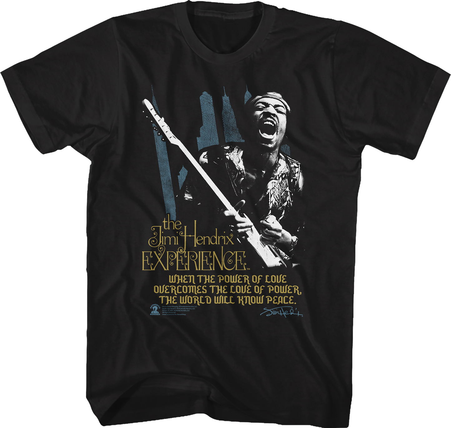 Power Of Love Jimi Hendrix T-Shirt