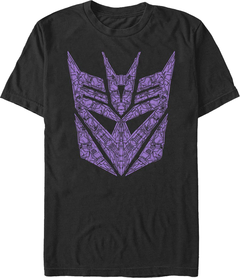 Purple Mechanical Decepticons Logo Transformers T-Shirt