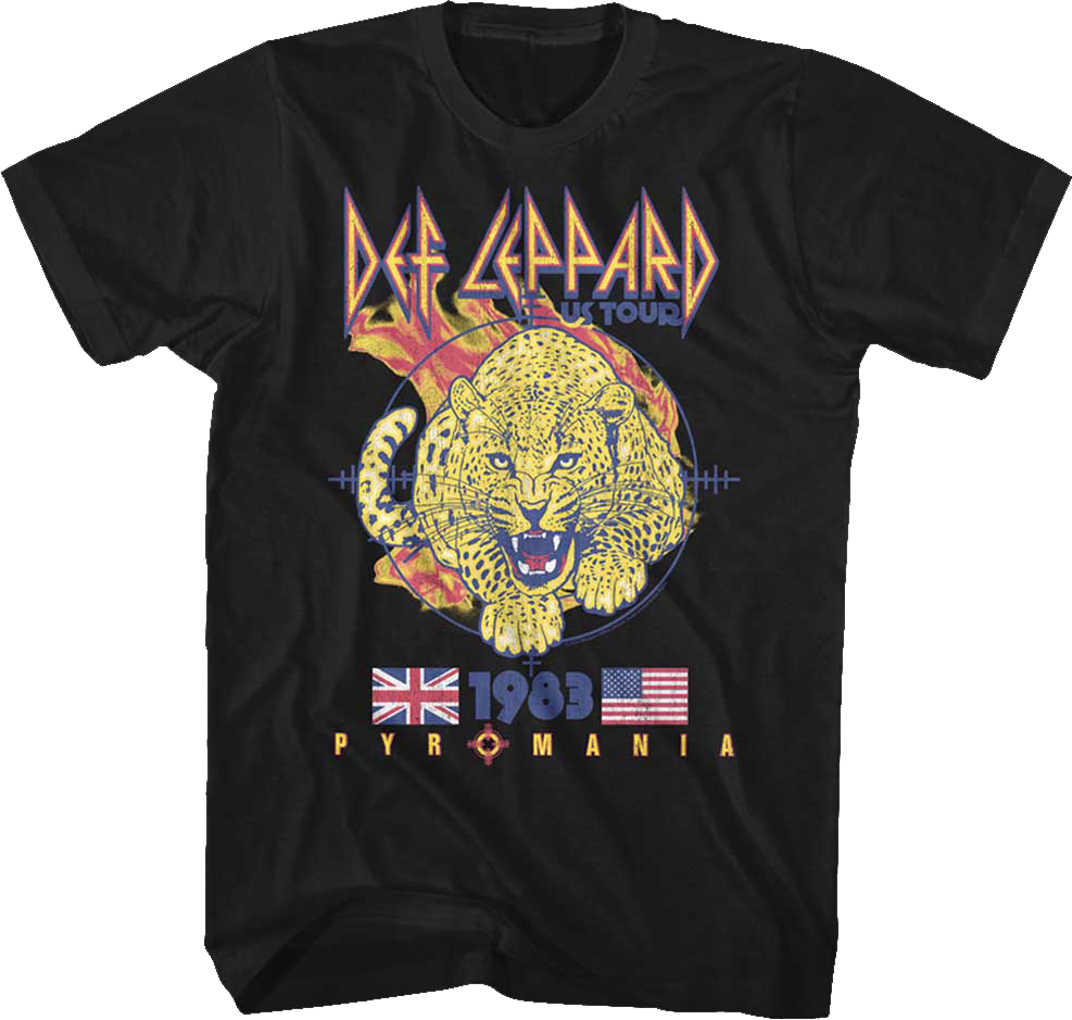 Pyromania 1983 US Tour Def Leppard T-Shirt