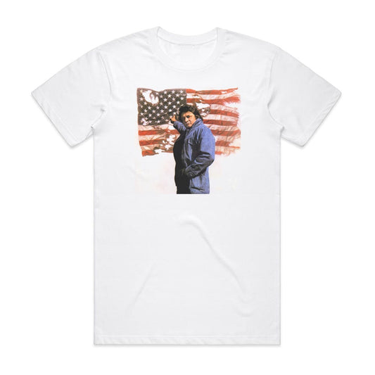 Johnny Cash Ragged Old Flag T-Shirt White