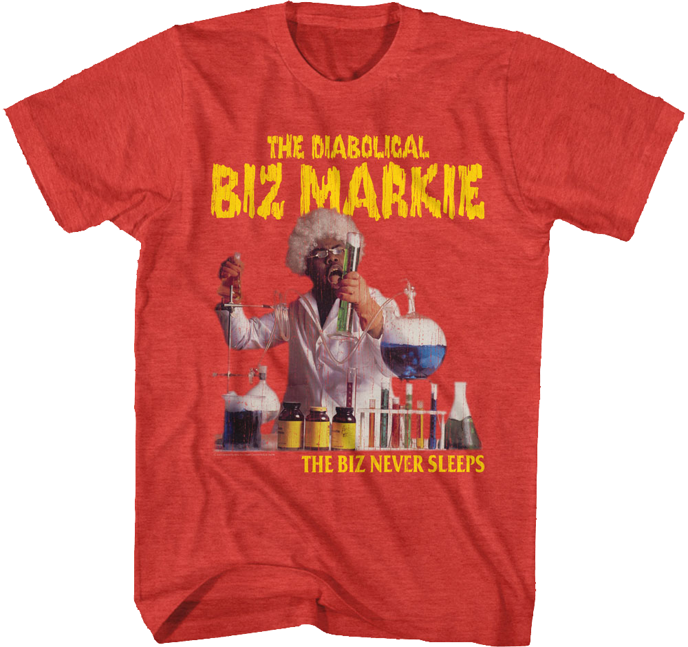 Red Biz Never Sleeps Biz Markie T-Shirt