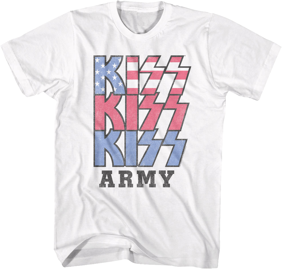 Red White Blue KISS Army T-Shirt