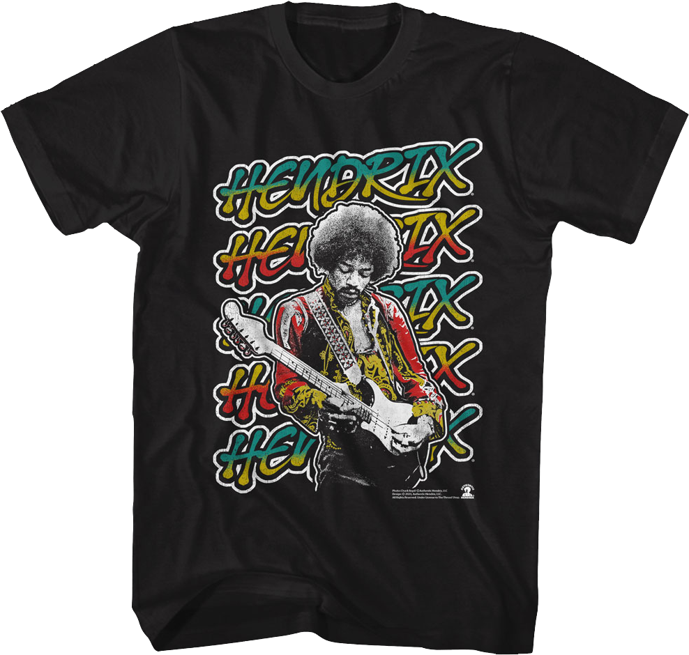 Repeating Name Jimi Hendrix T-Shirt