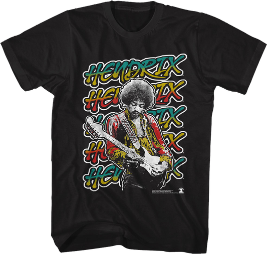 Repeating Name Jimi Hendrix T-Shirt