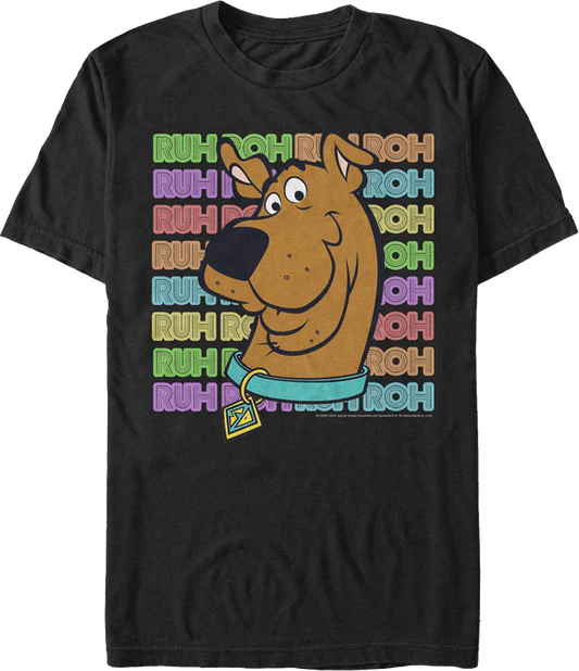 Repeating Ruh Roh Scooby-Doo T-Shirt