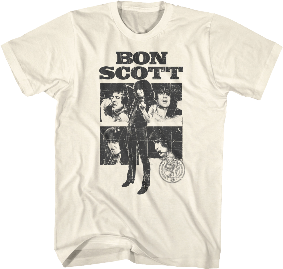 Retro Collage Bon Scott T-Shirt