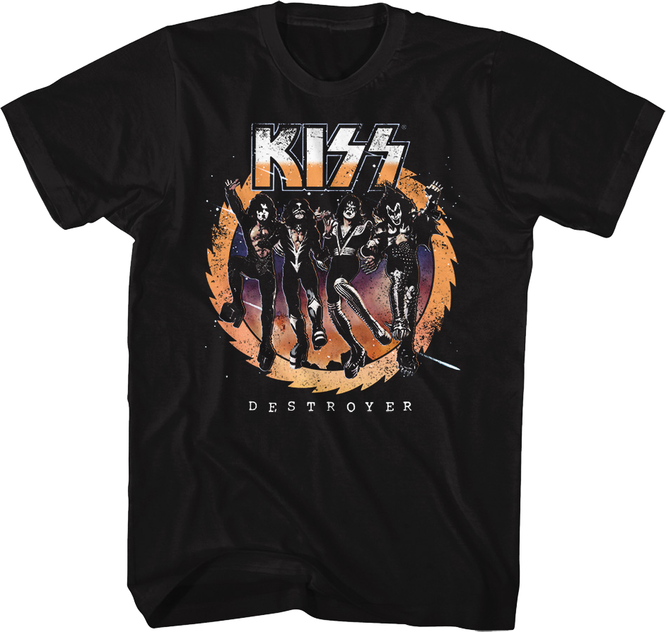 Retro Destroyer Front & Back KISS T-Shirt