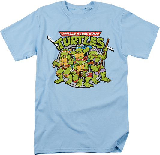 Retro Group Photo Teenage Mutant Ninja Turtles T-Shirt