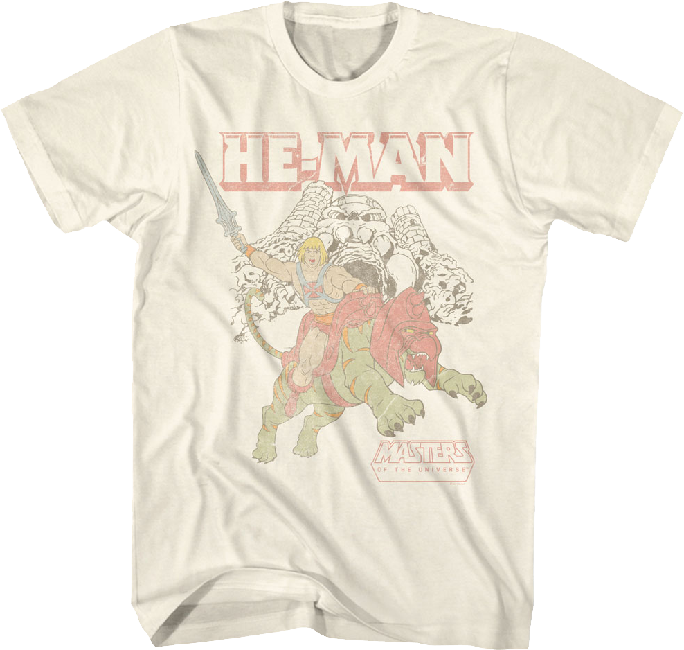 Retro He-Man & Battle Cat Masters of the Universe T-Shirt