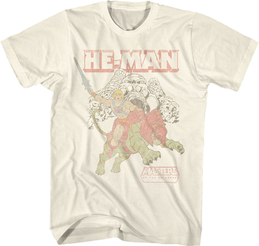 Retro He-Man & Battle Cat Masters of the Universe T-Shirt