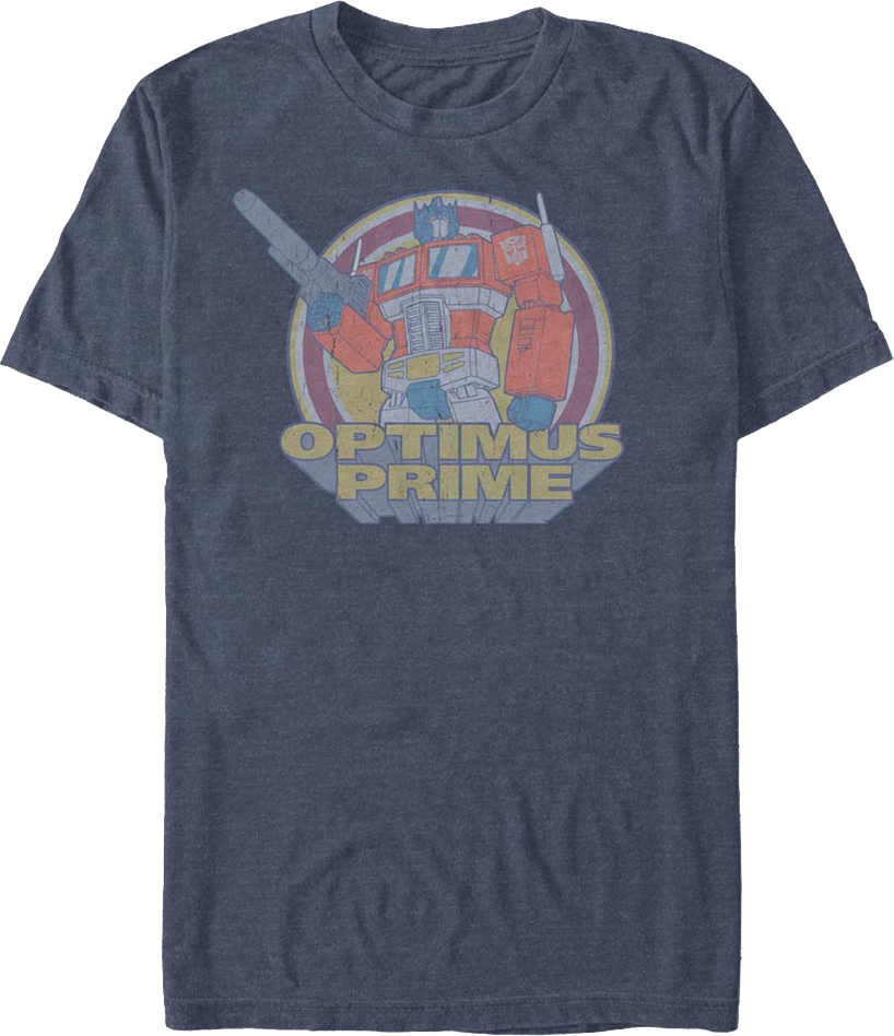 Retro Optimus Prime Action Pose Transformers T-Shirt