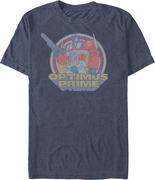 Retro Optimus Prime Action Pose Transformers T-Shirt