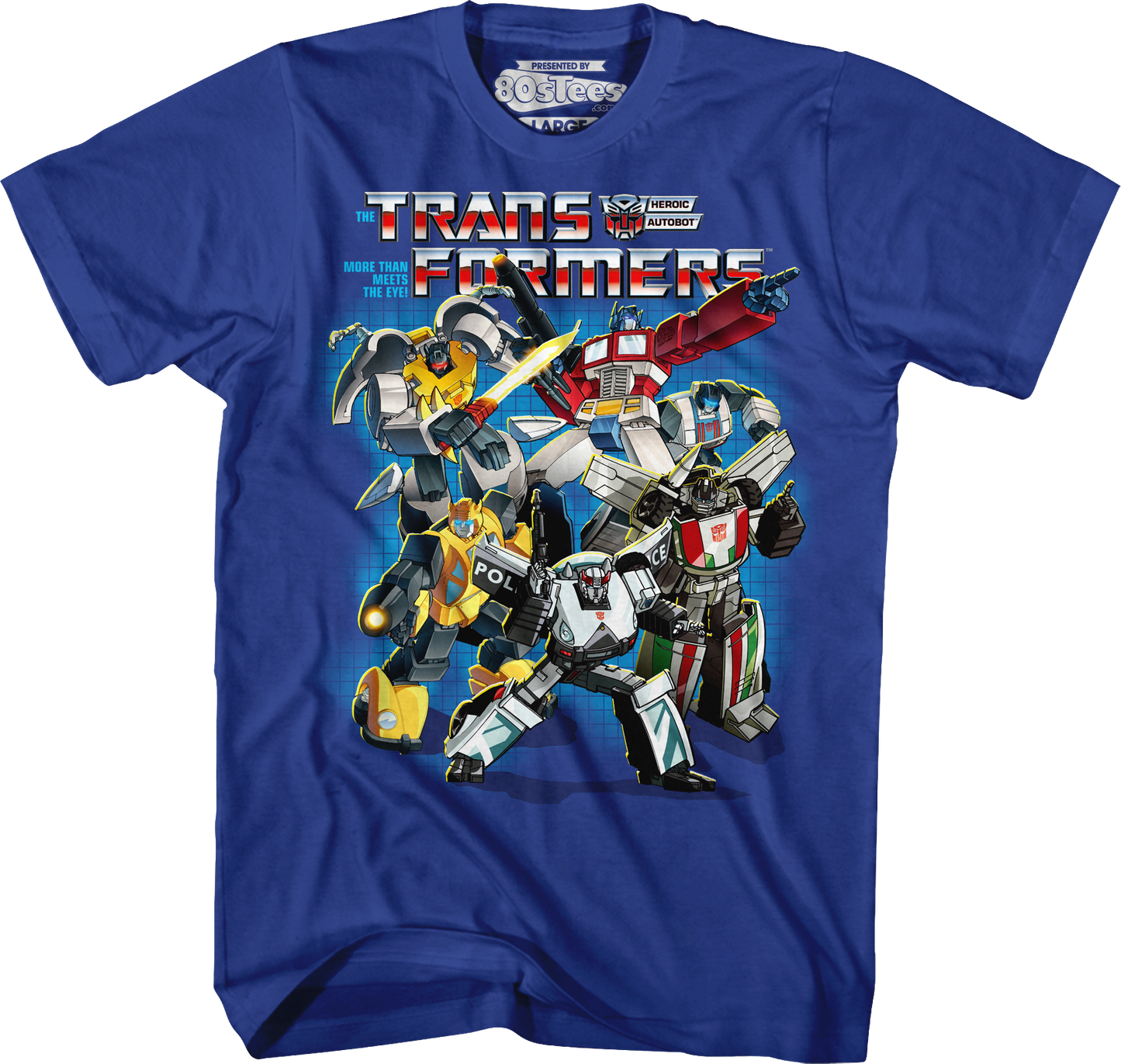 Royal Blue Autobots Collage Transformers T-Shirt