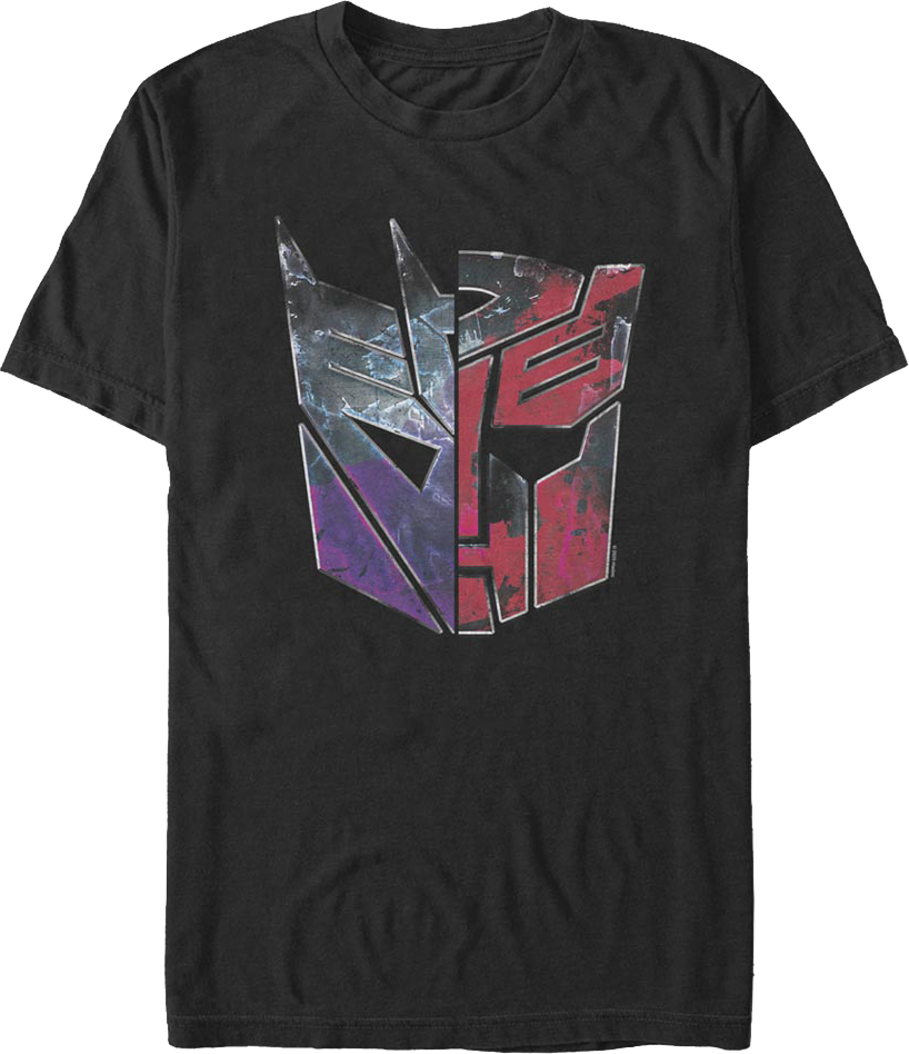 Rusted Split Logos Transformers T-Shirt